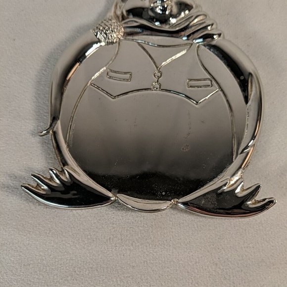 Towle Silverplated Penguin Coaster Silver Christmas Santa Hat Drink Rest Metal - Picture 3 of 9